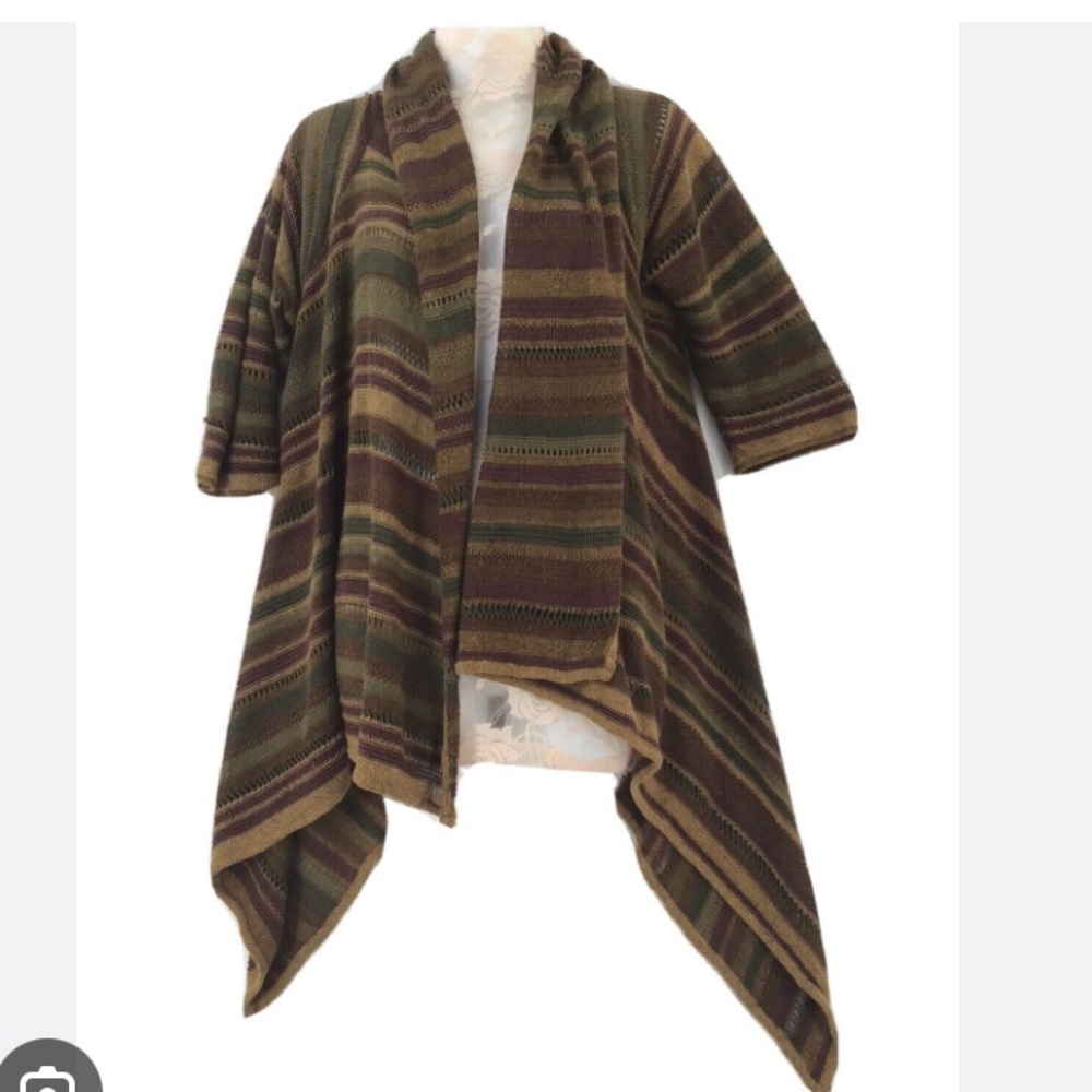 Lauren Ralph Lauren silk/linen open front cardigan - Picture 2 of 8